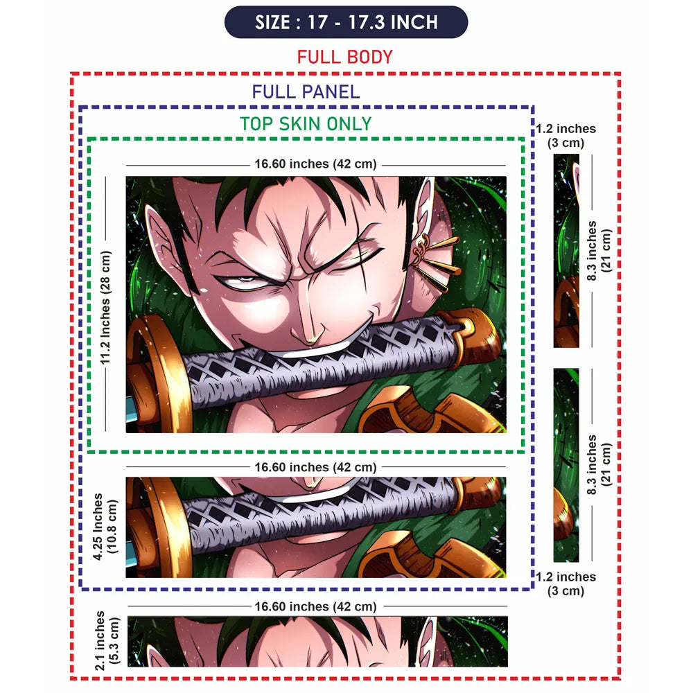 Zoro One Eye Open Laptop Skin - View 9
