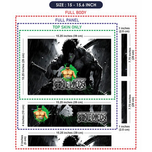 Zoro One Piece Black Laptop Skin - View 8