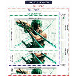 Zoro One Piece Green Laptop Skin - View 9