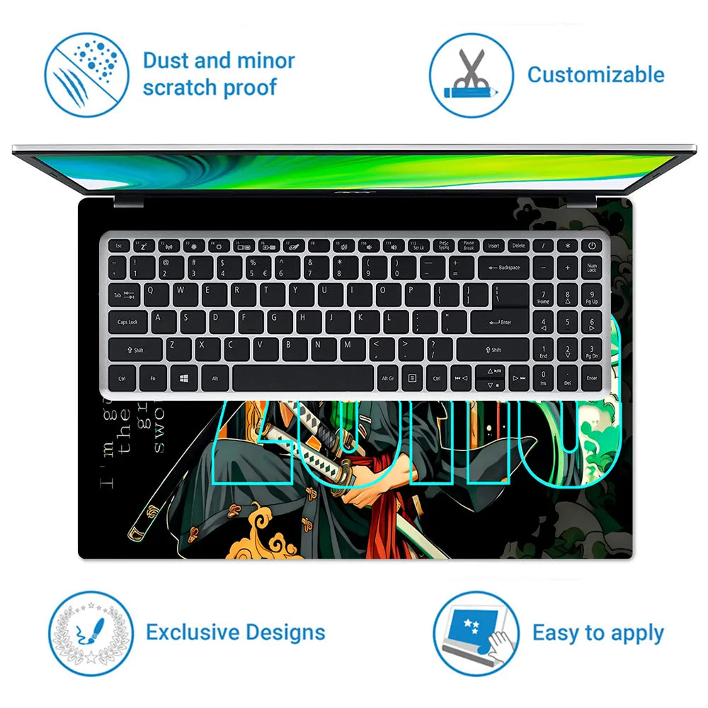 Zoro One Piece Laptop Skin - View 5