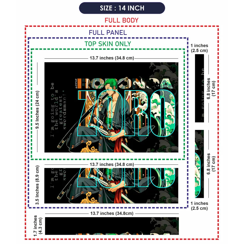Zoro One Piece Laptop Skin - View 7