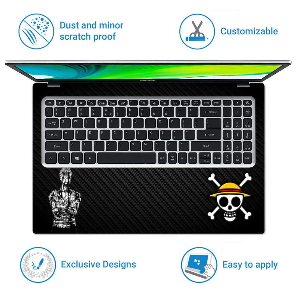 Zoro One Piece Storm Laptop Skin - View 5