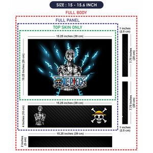 Zoro One Piece Storm Laptop Skin - View 8