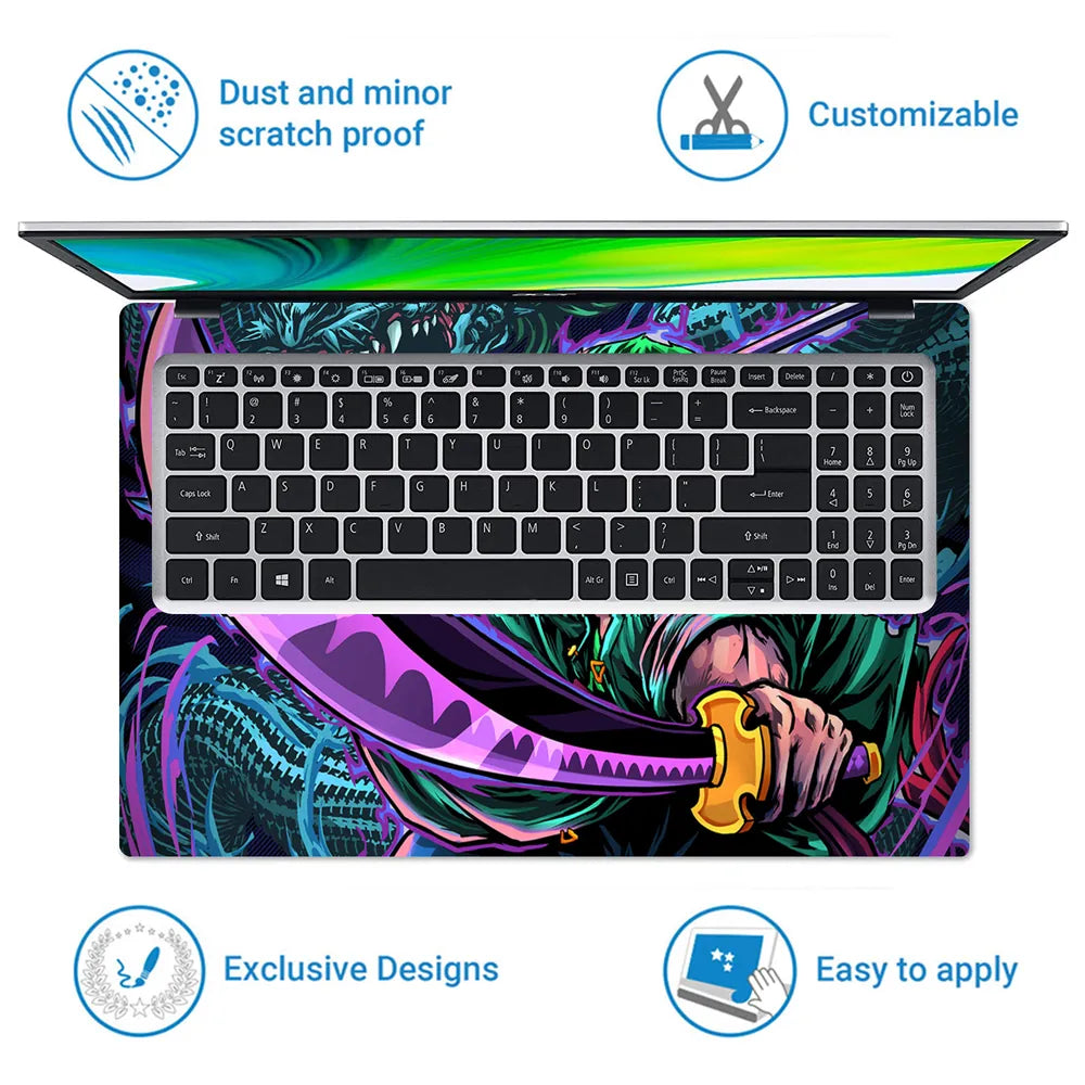 Zoro Purple Laptop Skin - View 5