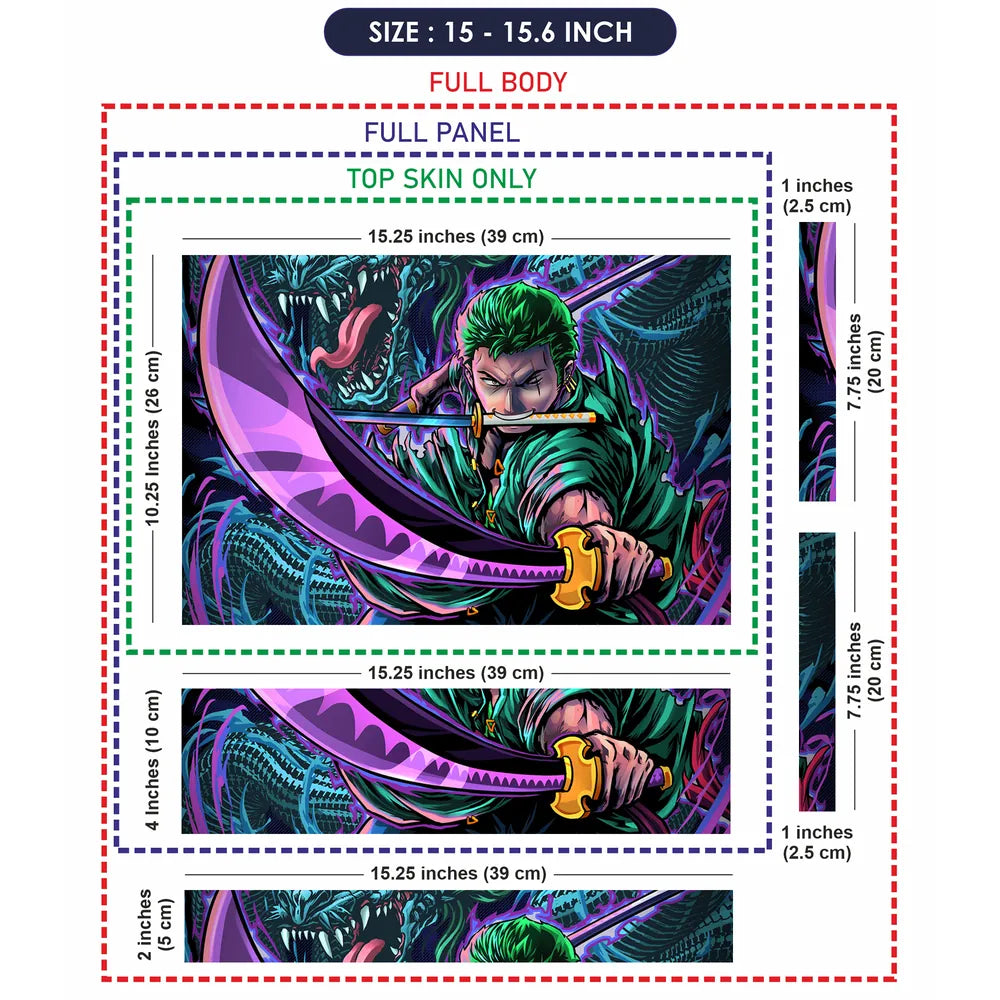 Zoro Purple Laptop Skin - View 8