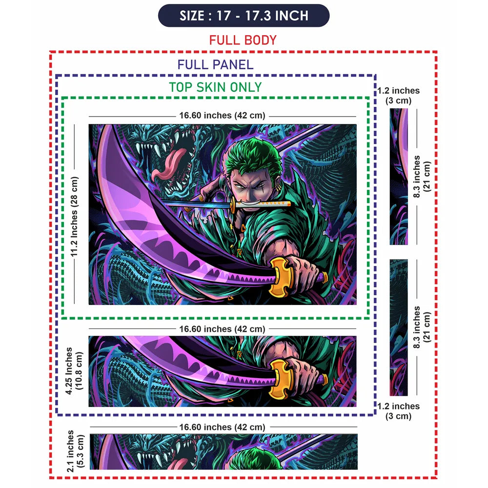 Zoro Purple Laptop Skin - View 9
