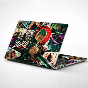 Zoro Red Sun Panel Collage Laptop Skin - View 1