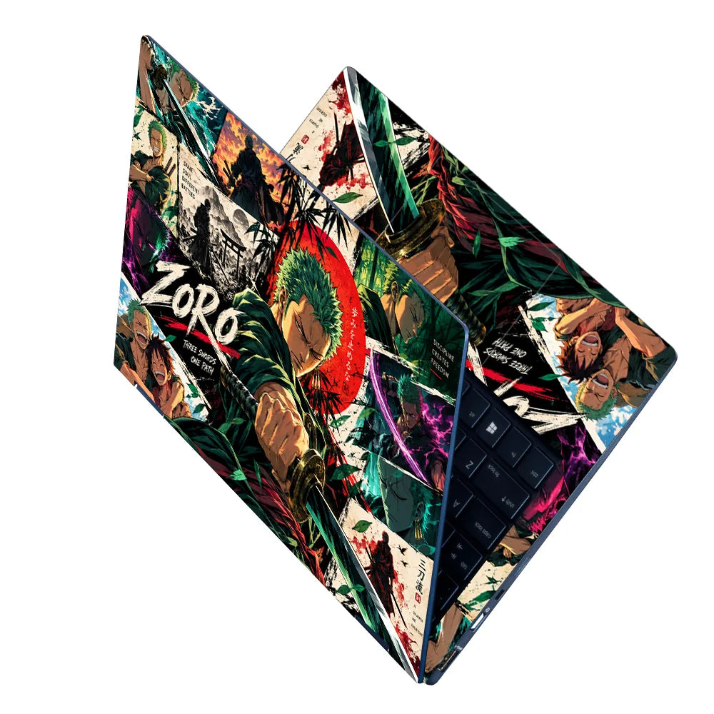 Zoro Red Sun Panel Collage Laptop Skin - View 2