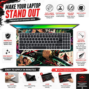Zoro Red Sun Panel Collage Laptop Skin - View 5