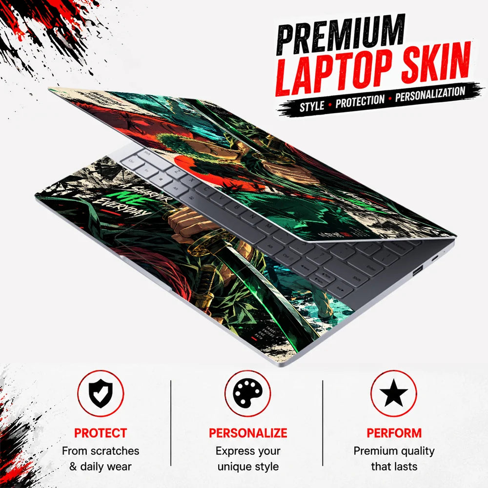 Zoro Sharper Me Panels Laptop Skin - View 3