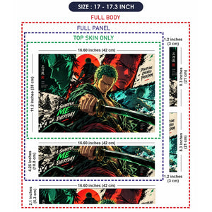 Zoro Sharper Me Panels Laptop Skin - View 9