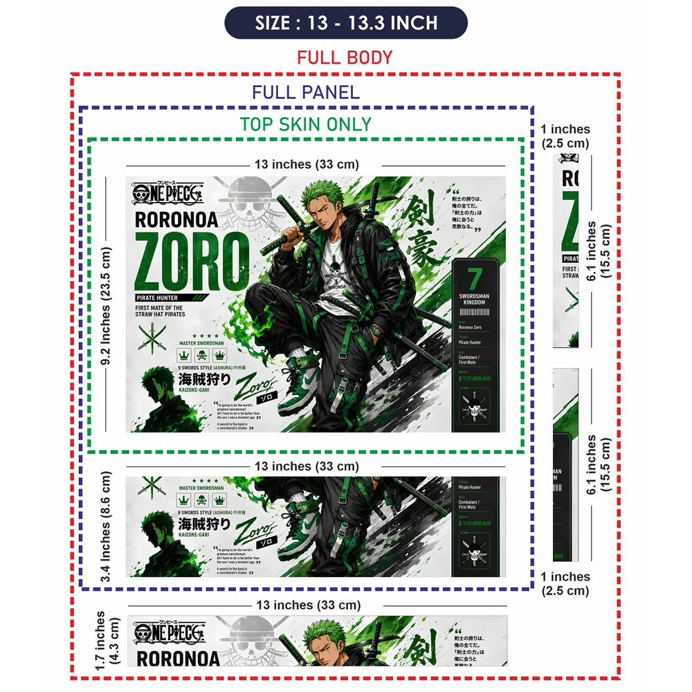 Zoro Streetwear Green Sneaker Laptop Skin - View 6
