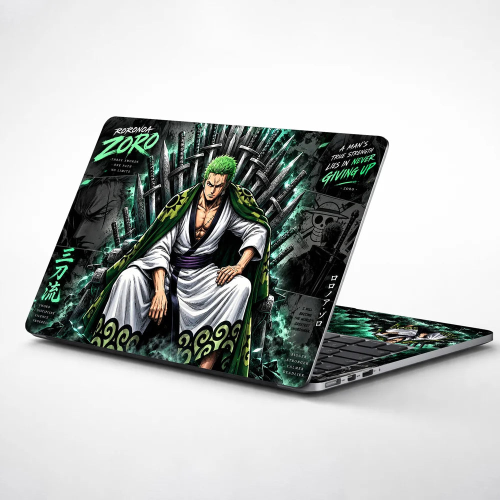 Zoro Sword Throne Green Laptop Skin - View 1