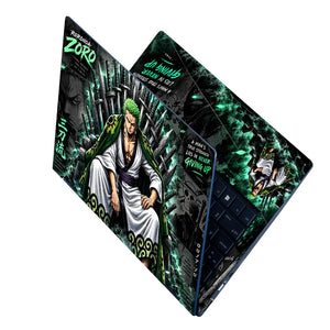 Zoro Sword Throne Green Laptop Skin - View 2
