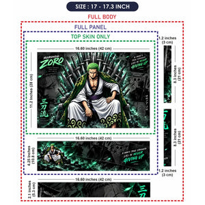 Zoro Sword Throne Green Laptop Skin - View 9