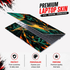 Zoro Teal Orange Sunset Draw Laptop Skin - View 3