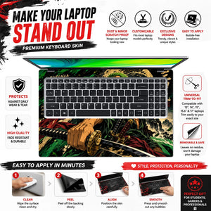 Zoro Three-Sword Inkstorm Laptop Skin - View 5