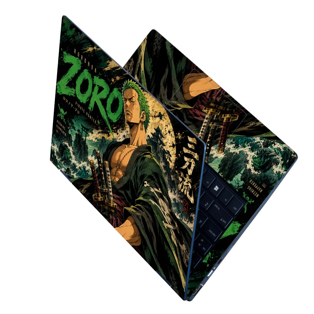 Zoro Three-Sword Style Poster Laptop Skin - View 2