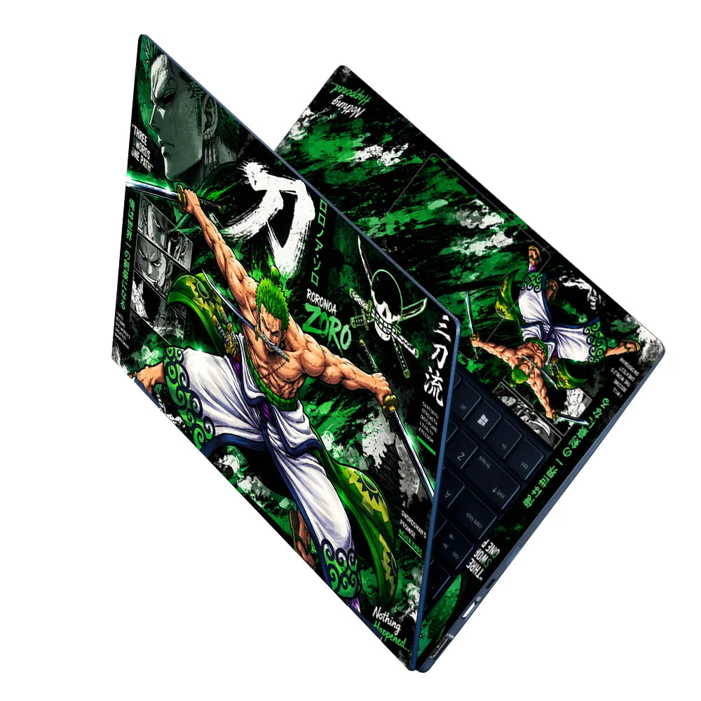 Zoro Three Swords Stance Laptop Skin - View 2