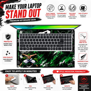 Zoro Three Swords Stance Laptop Skin - View 5