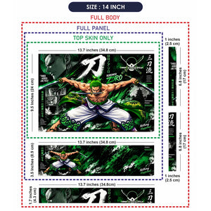 Zoro Three Swords Stance Laptop Skin - View 7
