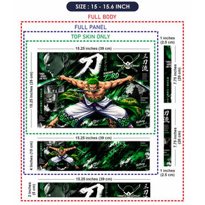 Zoro Three Swords Stance Laptop Skin - View 8